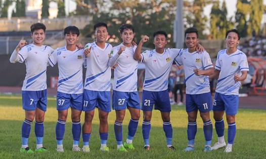 Câu lạc bộ Huế vươn lên vị trí thứ 2, áp sát ngôi đầu bảng của Đà Nẵng tại giải hạng Nhất Quốc gia. Ảnh: VPF