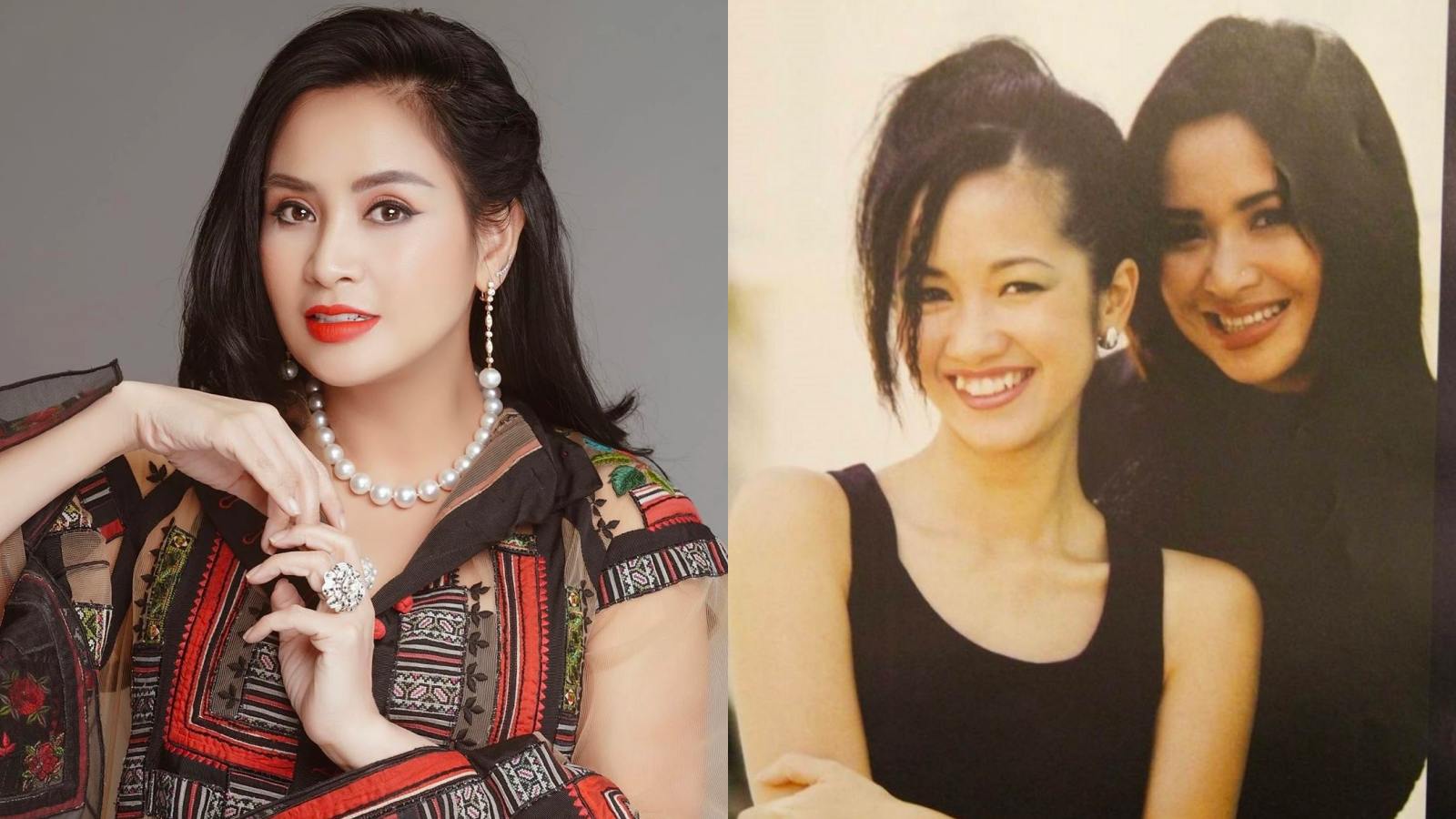 Thanh Lam thời trẻ bên cạnh Hồng Nhung. Ảnh: Facebook nhân vật