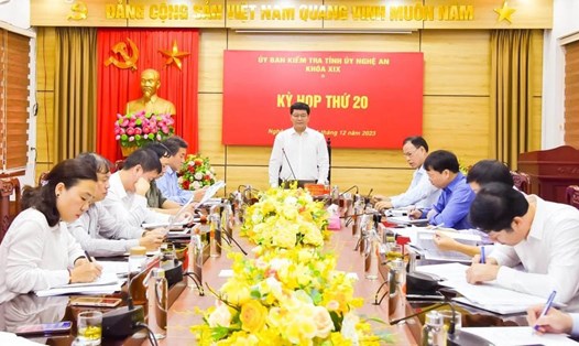 Ủy ban Kiểm tra Tỉnh ủy Nghệ An tổ chức Kỳ họp thứ 20. Ảnh: Thanh Lê