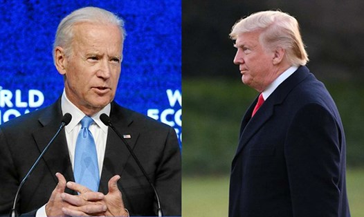 Tổng thống Mỹ Joe Biden và cựu Tổng thống Donald Trump. Ảnh: Xinhua