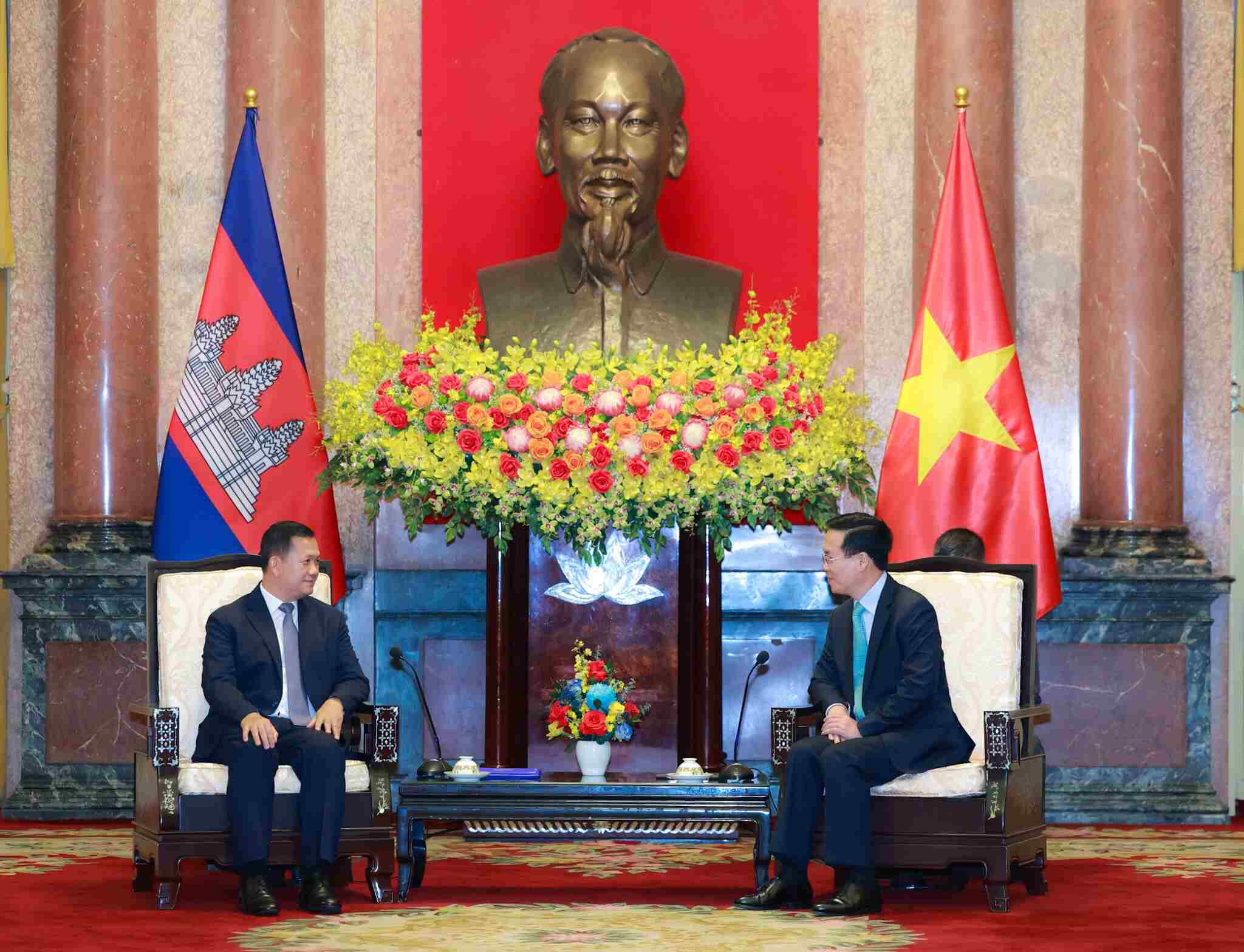 Thủ tướng Hun Manet khẳng định, Chính phủ mới của Campuchia sẽ tiếp tục nỗ lực thúc đẩy quan hệ hai nước phát triển sâu rộng hơn. Ảnh: Hải Nguyễn