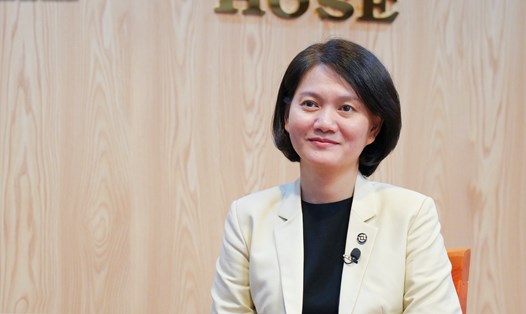 Bà Nguyễn Thị Việt Hà - Quyền Chủ tịch Sở Giao dịch Chứng khoán TPHCM. Ảnh: Khánh Ly 