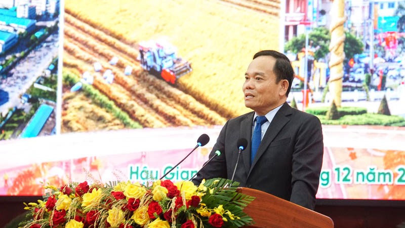 Phó thủ tướng chính phủ Trần Lưu Quang phát biểu tại Hội nghị. Ảnh: Phương Anh