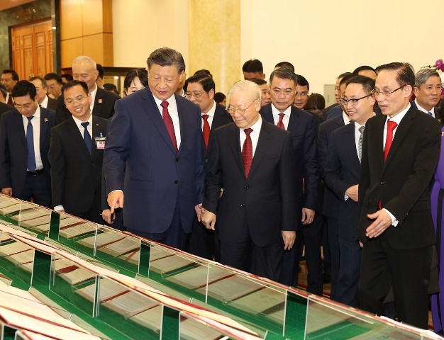 36 văn bản thỏa thuận hợp tác được Việt Nam - Trung Quốc ký kết nhân chuyến thăm cấp nhà nước của Tổng Bí thư, Chủ tịch nước Trung Quốc Tập Cận Bình. Ảnh: TTXVN