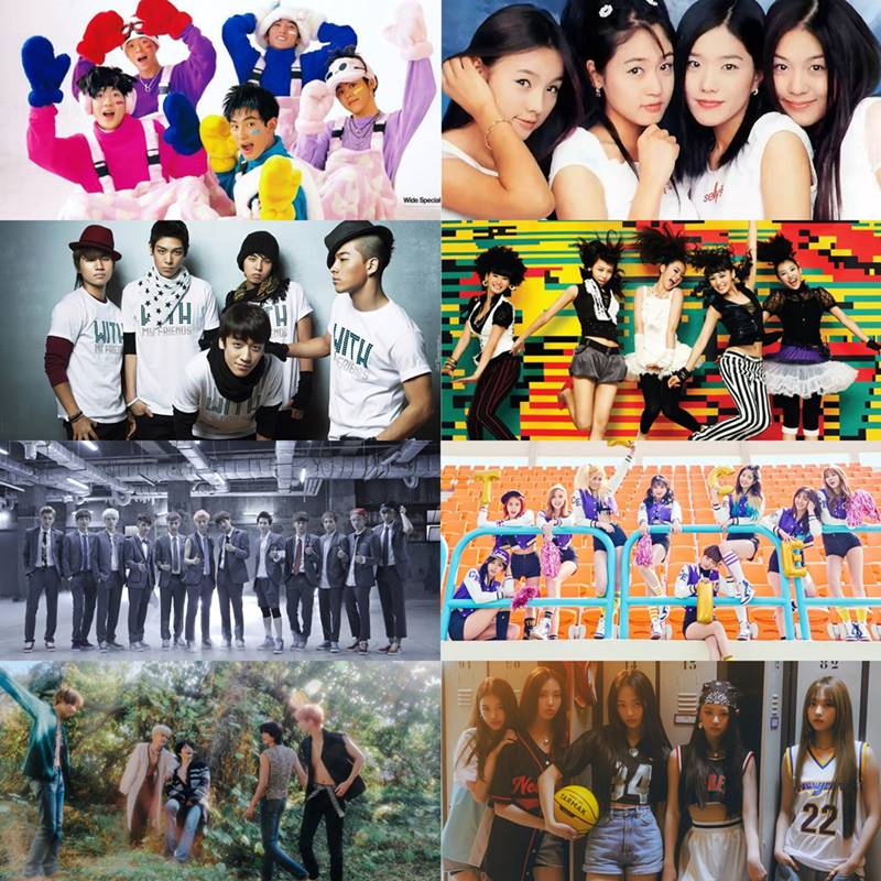 Cộng đồng mạng Hàn Quốc chọn ra 8 ca khúc đỉnh nhất Kpop theo từng thế hệ. Ảnh: Pann