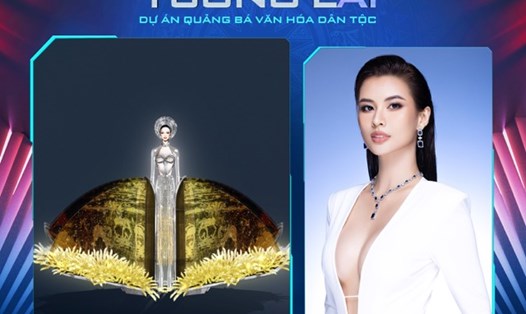Cao Thiên Trang trình diễn trang phục dân tộc của Miss Cosmo Vietnam 2023. Ảnh: BTC.
