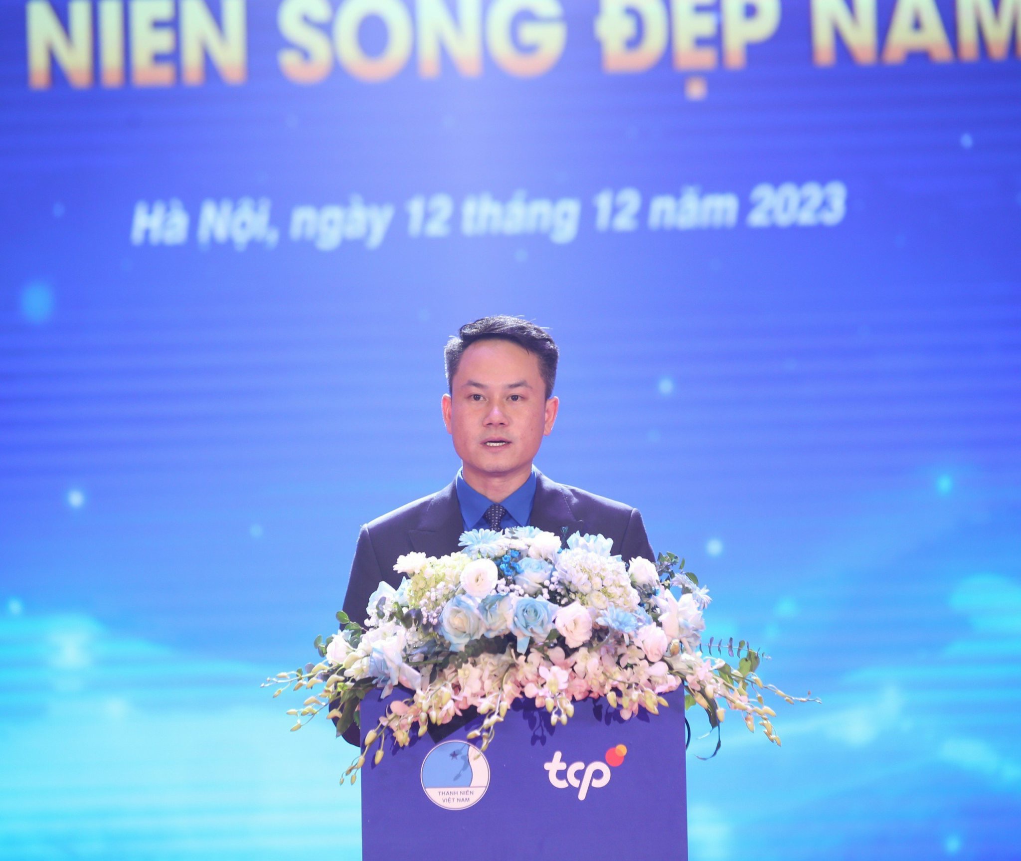 Phó Chủ tịch Thường trực Nguyễn Kim Quy phát biểu tại lễ trao giải “Thanh niên sống đẹp” năm 2023. Ảnh: BTC