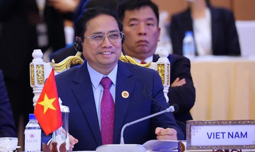 Thủ tướng Chính phủ Phạm Minh Chính dự Hội nghị Cấp cao ASEAN - Nhật Bản lần thứ 25 tại thủ đô Phnom Penh, Campuchia tháng 11.2022. Ảnh: TTXVN
