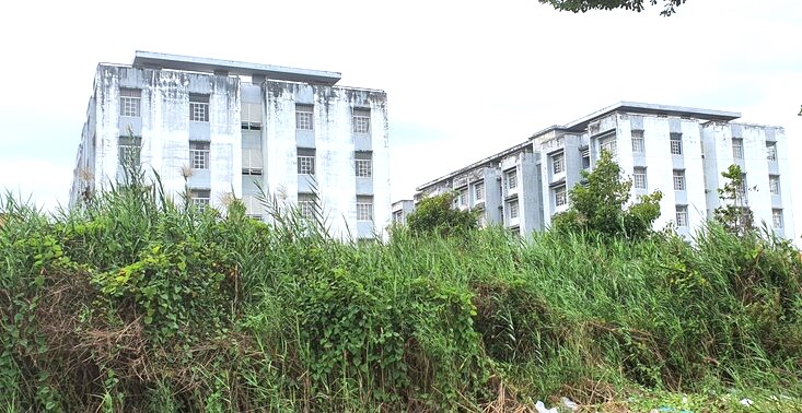 Nhà ở sinh viên tỉnh Bạc Liêu bỏ hoàng 10 năm nay. Ảnh: Nhật Hồ