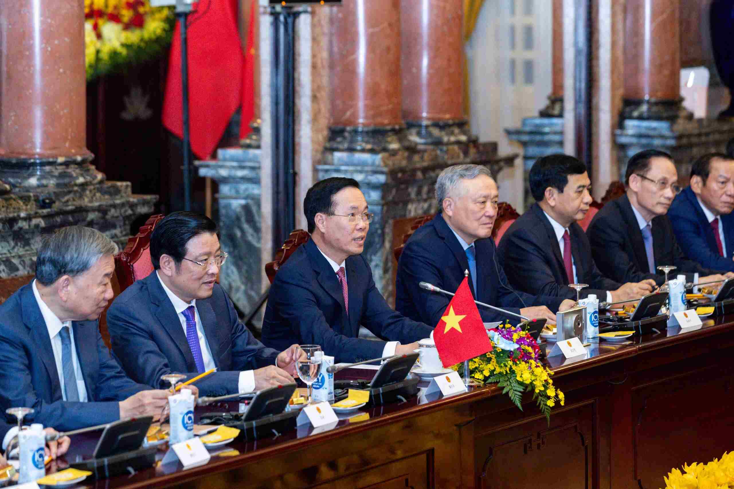 Chủ tịch nước khẳng định, phát triển quan hệ với Trung Quốc luôn là lựa chọn chiến lược, ưu tiên hàng đầu trong chính sách đối ngoại của Việt Nam. Ảnh: Hải Nguyễn