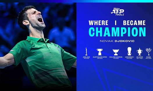 Novak Djokovic có mùa giải 2023 đáng kinh ngạc. Ảnh: ATP