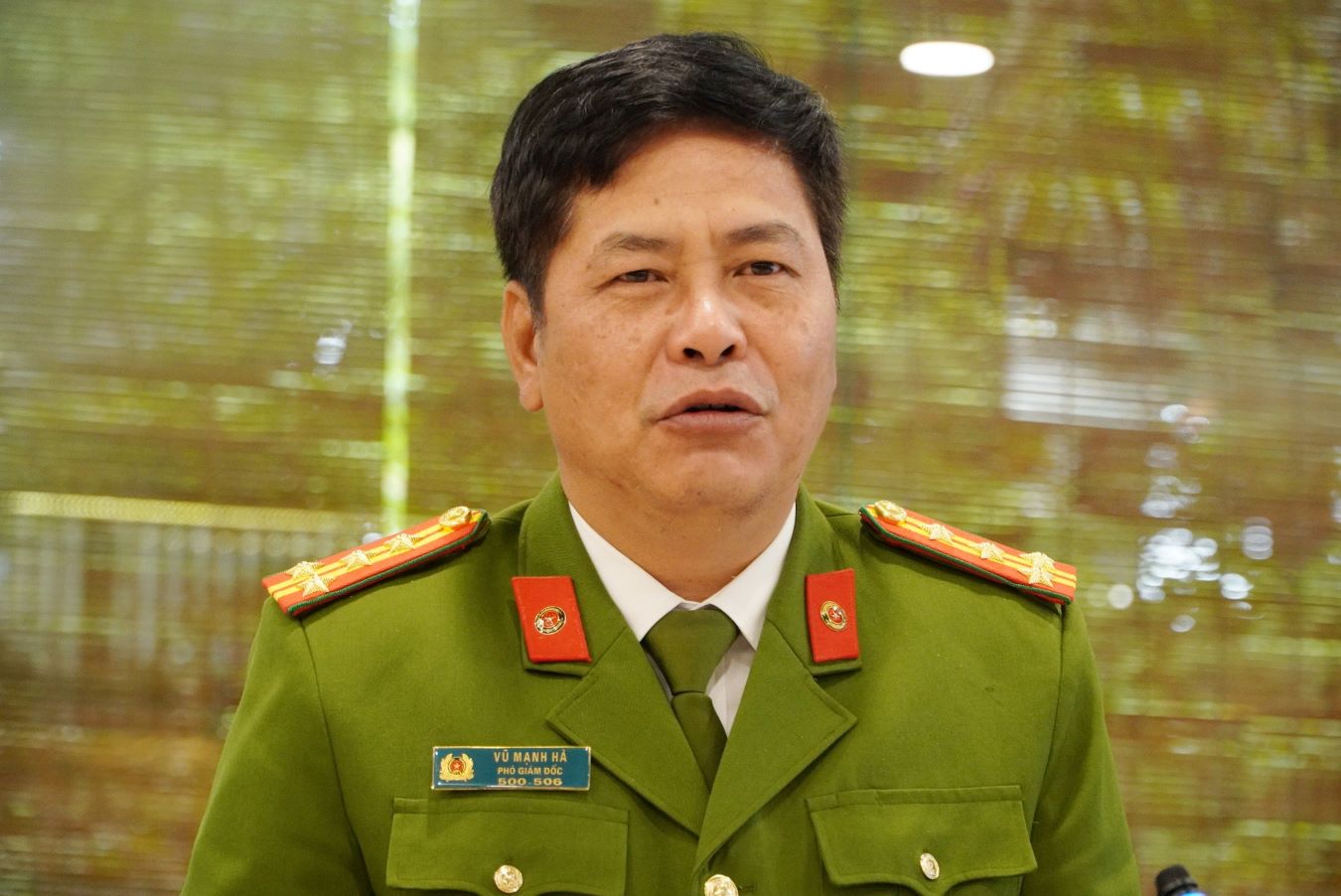 Đại tá Vũ Mạnh Hà, Phó Giám đốc Công an tỉnh Thái Bình. Ảnh: Nam Hồng