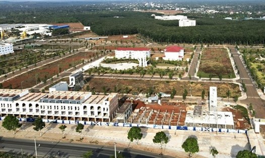 Dự án nhà ở xã hội tại khu đô thị Ân Phú (phường Tân An, TP Buôn Ma Thuột) đang dần hoàn thiện các hạng mục xây dựng. Ảnh: Lê Lan