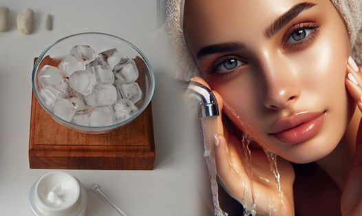 Việc kết hợp thói quen rửa mặt bằng nước đá vào buổi sáng có thể mang lại nhiều lợi cho làn da. Ảnh Ai - Thiện Nhân