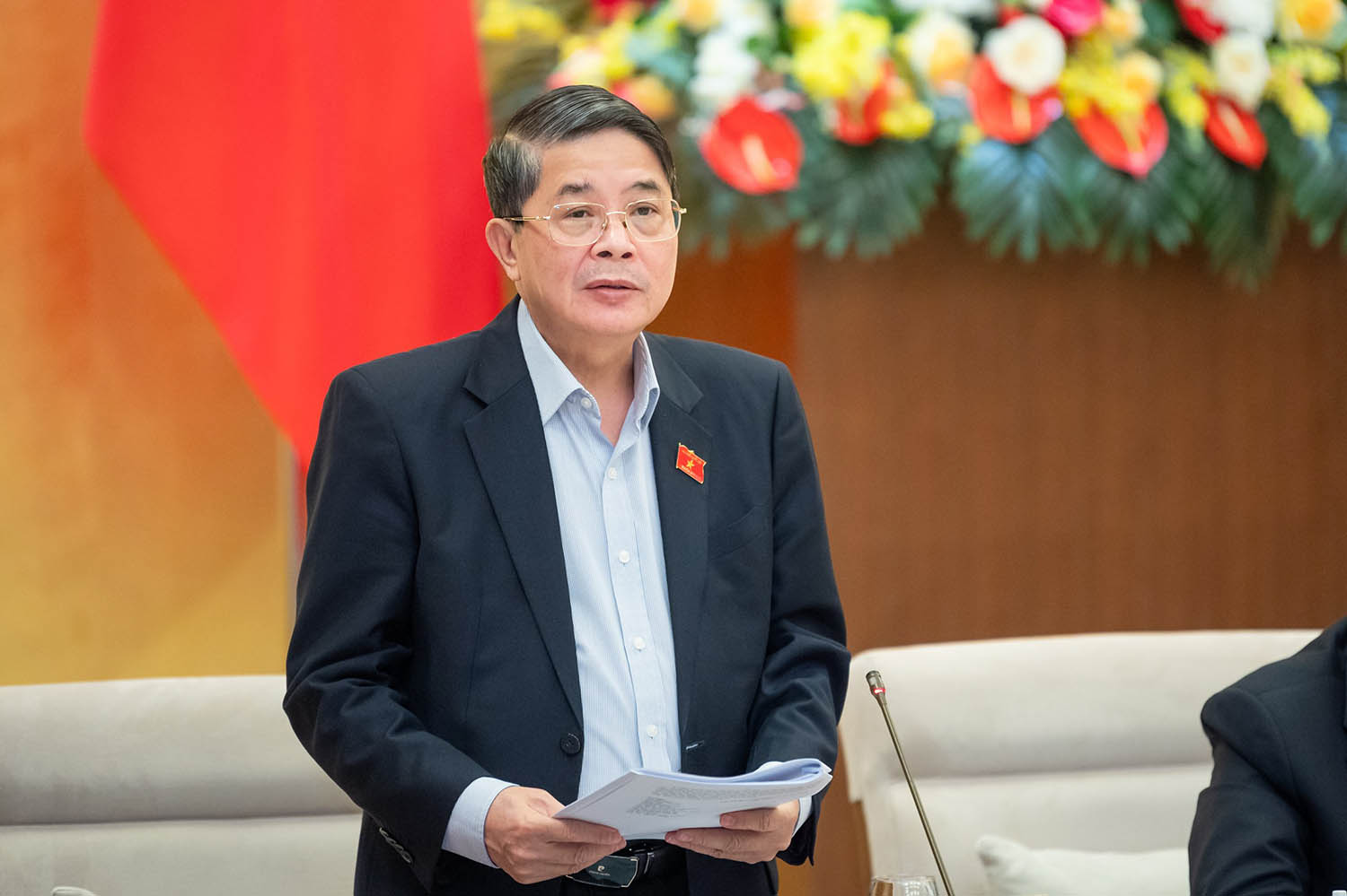 Phó Chủ tịch Quốc hội Nguyễn Đức Hải phát biểu. Ảnh: Phạm Thắng  