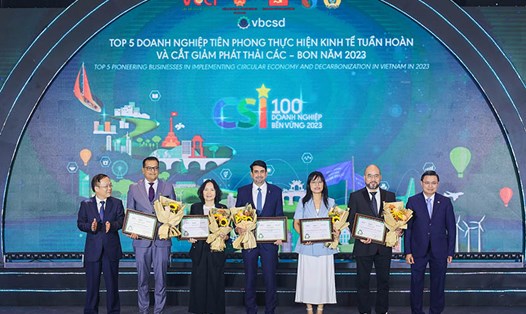 Heineken Việt Nam được công nhận là 1 trong 3 doanh nghiệp phát triển bền vững nhất Việt Nam năm thứ 8 liên tiếp. Ảnh: DN cung cấp