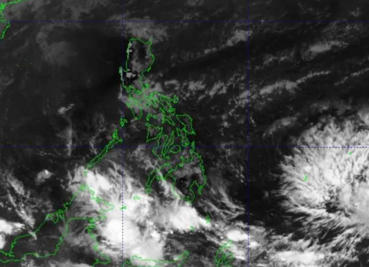 Vị trí áp thấp gần Philippines vào hồi 9h30 ngày 14.12.2023. Ảnh: PASAGA