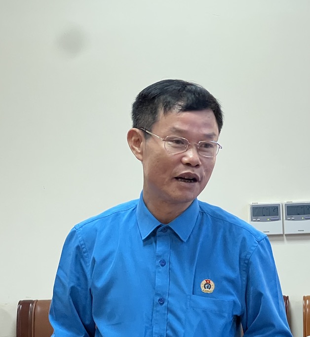 Ông Nguyễn Công Kỷ - Phó Chủ tịch Công đoàn Các khu công nghiệp - chế xuất Hà Nội. Ảnh: Kiều Vũ