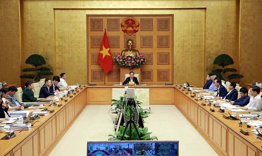 Phó Thủ tướng Trần Hồng Hà chủ trì hội nghị trực tuyến về Quy hoạch Điện VIII. Ảnh: Văn phòng Chính phủ
