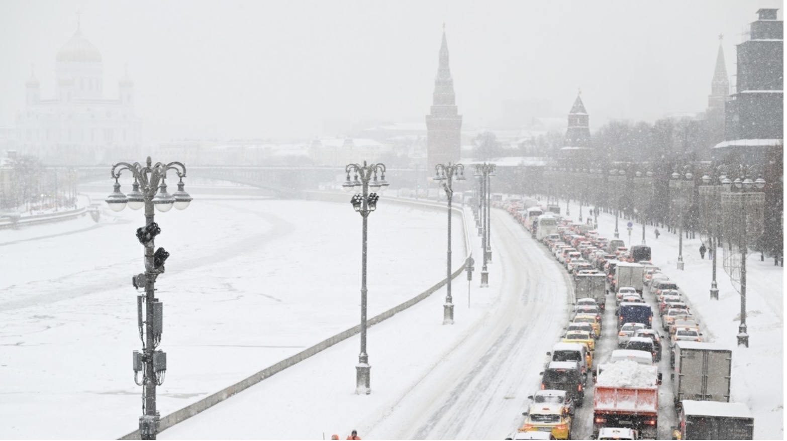 Mátxcơva đang trải qua đợt tuyết rơi kỷ lục. Ảnh chụp màn hình