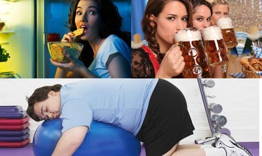 Thói quen xấu ảnh hưởng đến quá trình giảm cân. Ảnh đồ họa: Tuệ Nhi