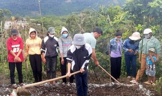 Nhiều phụ nữ ở huyện Đam Rông tham gia lớp dạy nghề thường xuyên về nghề trồng rau cao nghệ cao. Ảnh: Bảo Lâm