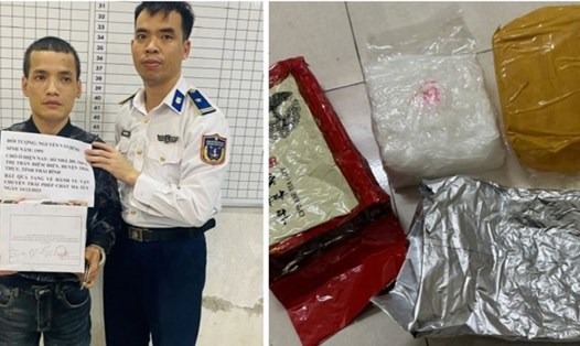 Đối tượng khai được thuê vận chuyển số ma túy từ Hà Tĩnh về Thái Bình với số tiền công là 20 triệu đồng. Ảnh: Công an cung cấp