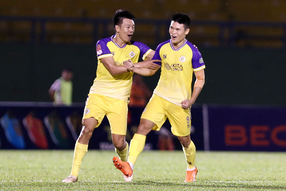 Tuấn Hải đã có 2 bàn thắng cho Hà Nội FC tại V.League 2023-2024. Ảnh: Minh Dân 