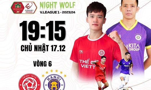 Thể Công Viettel tiếp đón Hà Nội FC tại vòng 6 Night Wolf V.League 2023-2024. Ảnh: FPT Play
