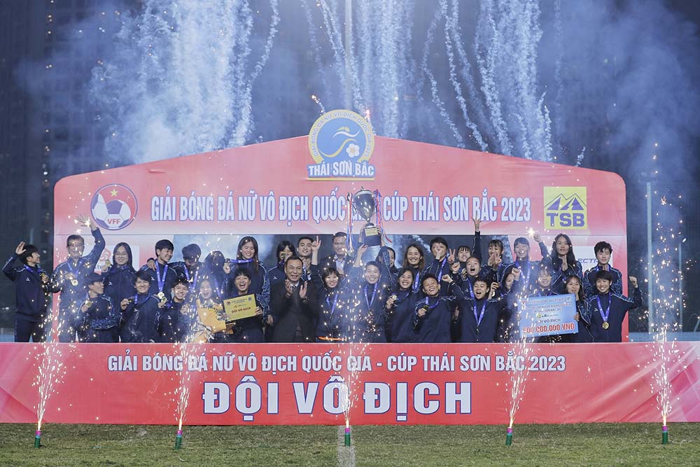 Câu lạc bộ TPHCM I vừa vô địch quốc gia năm 2023. Ảnh: VFF