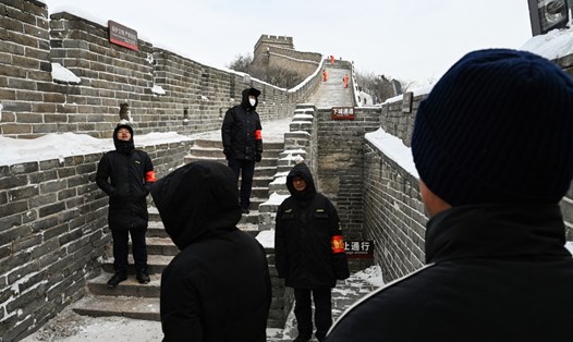 Không khí lạnh đã khiến nhiều nơi ở Trung Quốc chìm trong băng tuyết. Ảnh: AFP