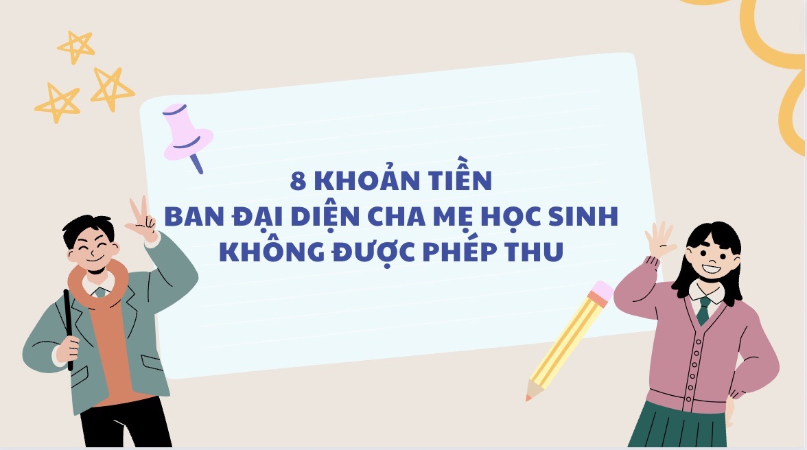 Có 8 khoản tiền Ban đại diện cha mẹ học sinh không được phép thu. Ảnh: Vân Trang