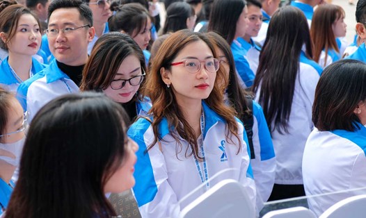 Các đại biểu dự Đại hội đại biểu toàn quốc Hội Sinh viên Việt Nam lần thứ XI. Ảnh: Vĩnh Hoàng