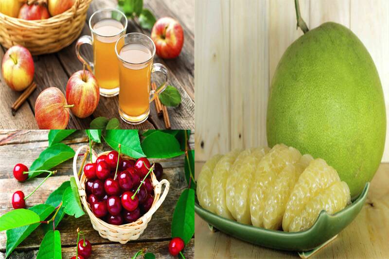 Thường xuyên ăn một số loại trái cây sẽ giúp hạ axit uric và đường huyết. Đồ hoạ: Hạ Mây
