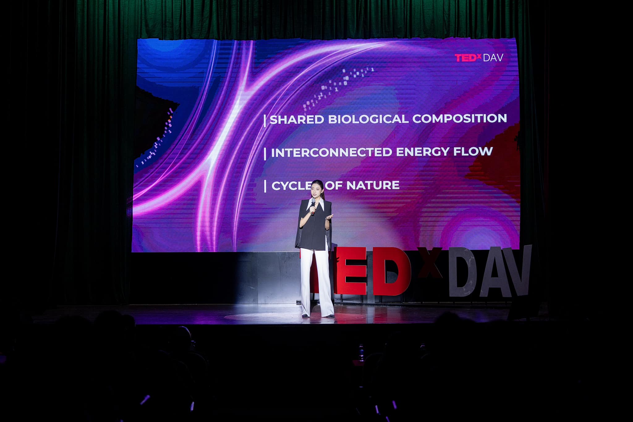 Hoa hậu Lương Thuỳ Linh xuất hiện đầy quyền lực trong lần thứ 4 làm diễn giả tại TED Talks. Ảnh: Nhân vật cung cấp. 