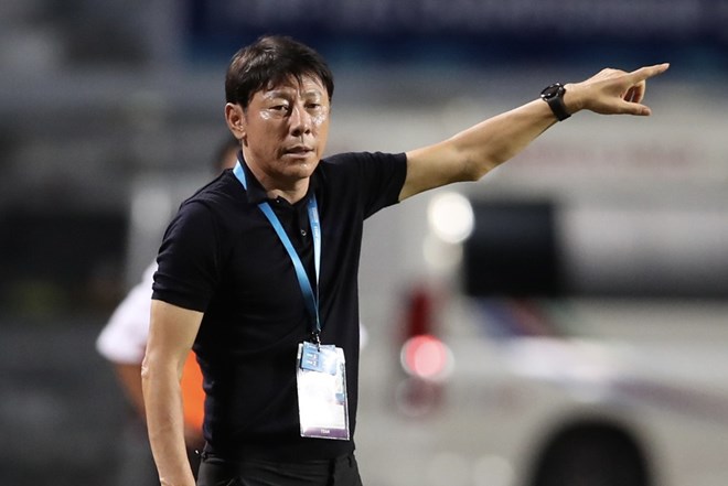 Huấn luyện viên Shin Tae-yong chuẩn bị tham dự vòng chung kết Asian Cup 2023 cùng Indonesia. Ảnh: Lâm Thoả