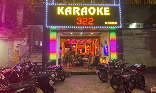 Cơ sở karaoke Thu Hương hoạt động quá số phòng quy định. Ảnh: Công an Hải Phòng