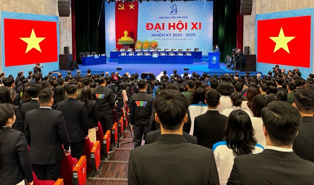 Phiên trọng thể Đại hội Hội Sinh viên Việt Nam khóa XI. Ảnh: BTC