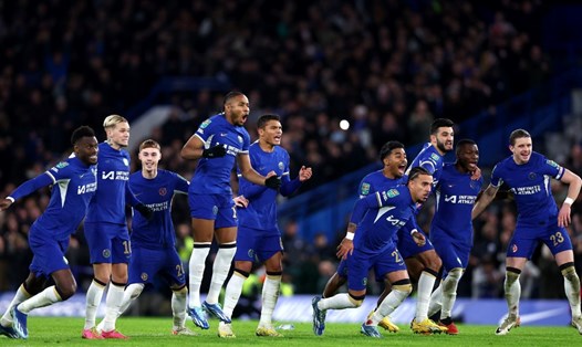 Chelsea thắng Newcastle sau loạt luân lưu tại tứ kết Carabao Cup 2023-2024. Ảnh: Chelsea FC