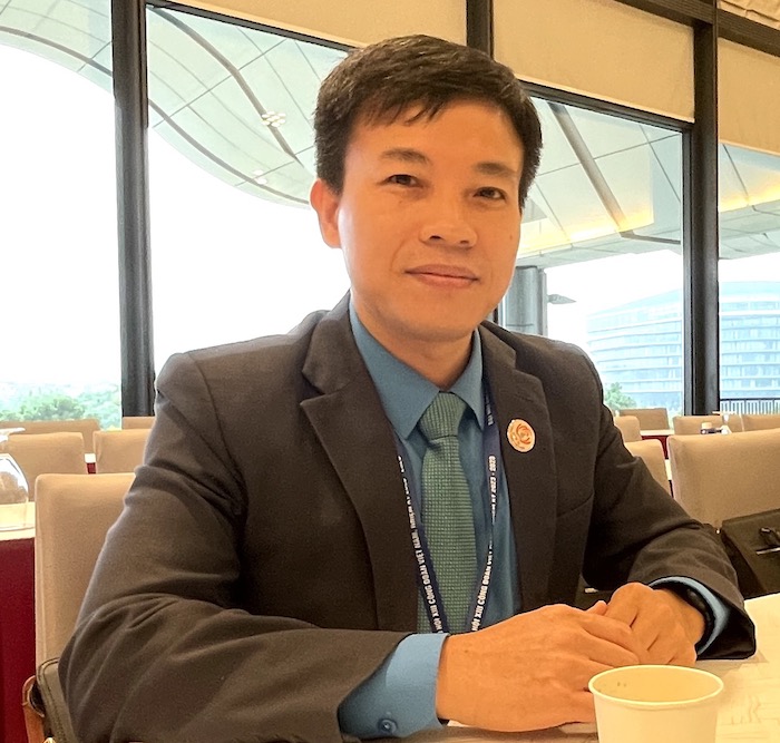 Ông Lê Văn Thăng - Chủ tịch Công đoàn Công ty TNHH Samsung Electronics Việt Nam - Thái Nguyên. Ảnh: Hà Anh