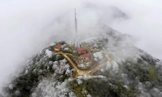 UBND xã Thành Công khẳng định, thông tin xuất hiện băng tuyết trên đỉnh Phja Oắc là không chính xác. Ảnh chụp màn hình