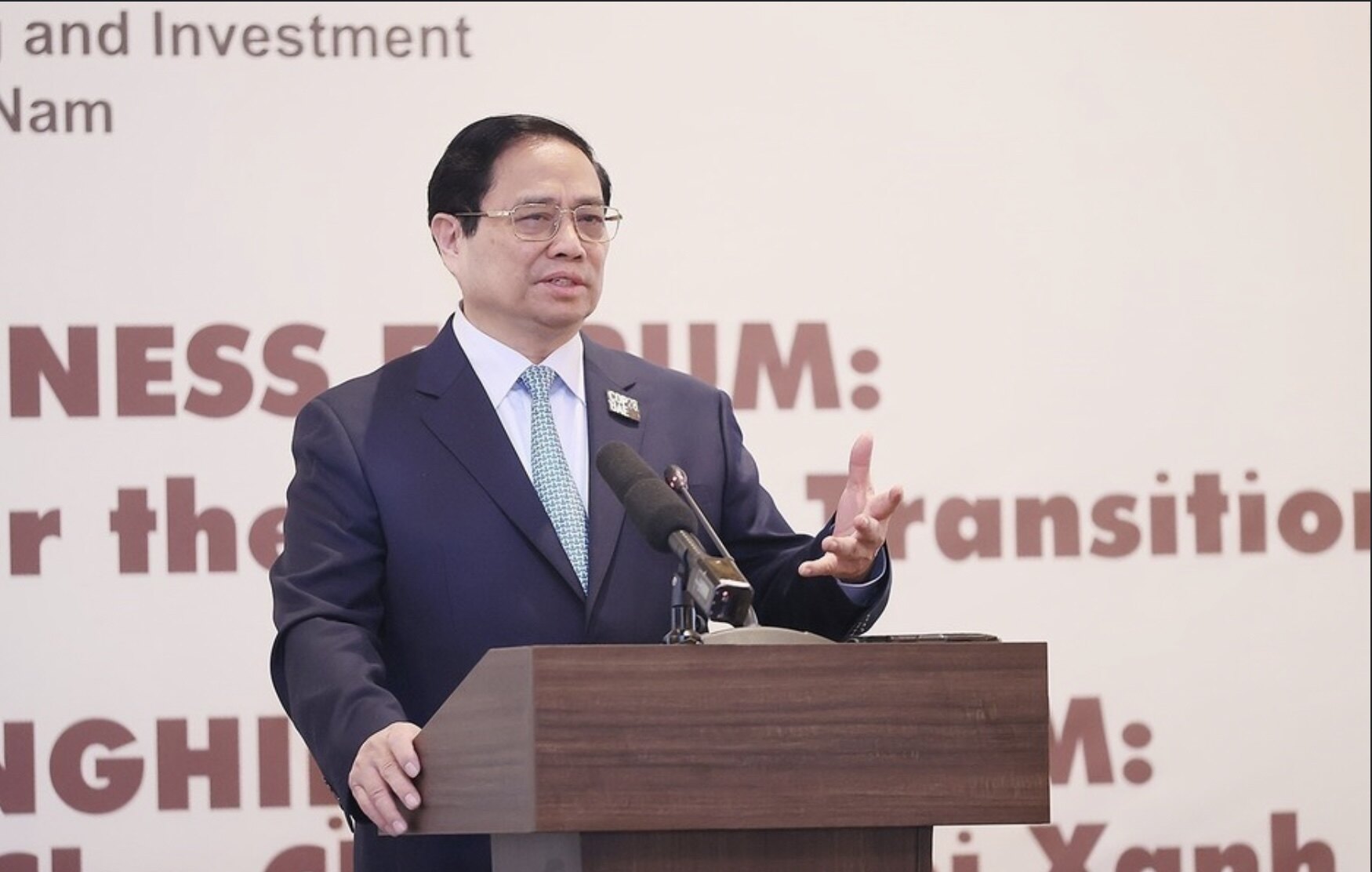 Thủ tướng Chính phủ Phạm Minh Chính phát biểu tại diễn đàn. Ảnh: TTXVN