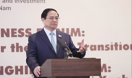 Thủ tướng Chính phủ Phạm Minh Chính phát biểu tại diễn đàn. Ảnh: TTXVN