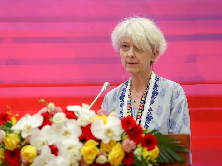 Bà Ingrid Christensen, giám đốc Tổ chức Lao động quốc tế tại Việt Nam