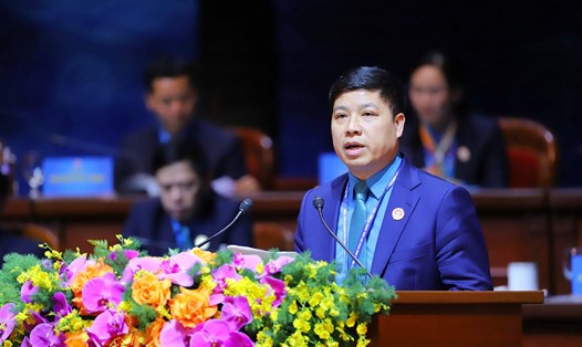 Ông Hồng Quang - Ủy viên Ban Thường vụ Công đoàn Ngân hàng Việt Nam, Chủ tịch Công đoàn Vietcombank. Ảnh: Tô Thế