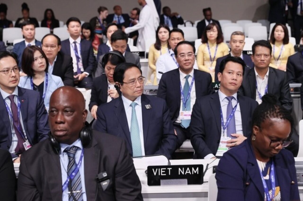 Thủ tướng Chính phủ Phạm Minh Chính và đoàn Việt Nam tham dự hội nghị. Ảnh: TTXVN