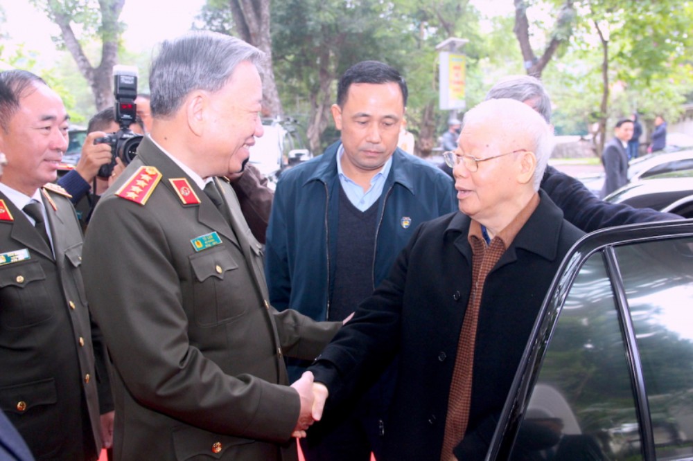 Tổng Bí thư Nguyễn Phú Trọng đến dự và chỉ đạo hội nghị. Ảnh: VGP