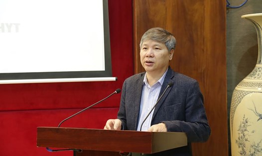 Ông Nguyễn Đức Hoà - Phó Tổng Giám đốc BHXH Việt Nam - phát biểu tại hội thảo. Ảnh: An Thái