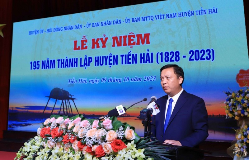 Ông Phạm Ngọc Kế, Chủ tịch UBND huyện Tiền Hải (tỉnh Thái Bình). Ảnh: Nam Hồng