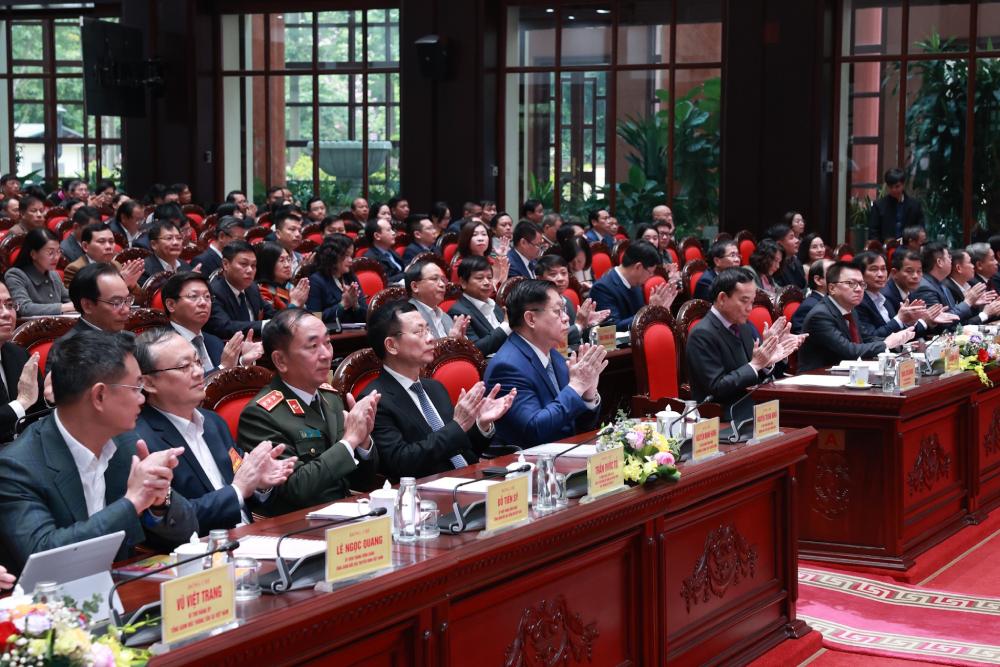 Các đại biểu dự Hội nghị báo chí toàn quốc tổng kết công tác năm 2023, triển khai nhiệm vụ 2024. Ảnh: Hải Nguyễn